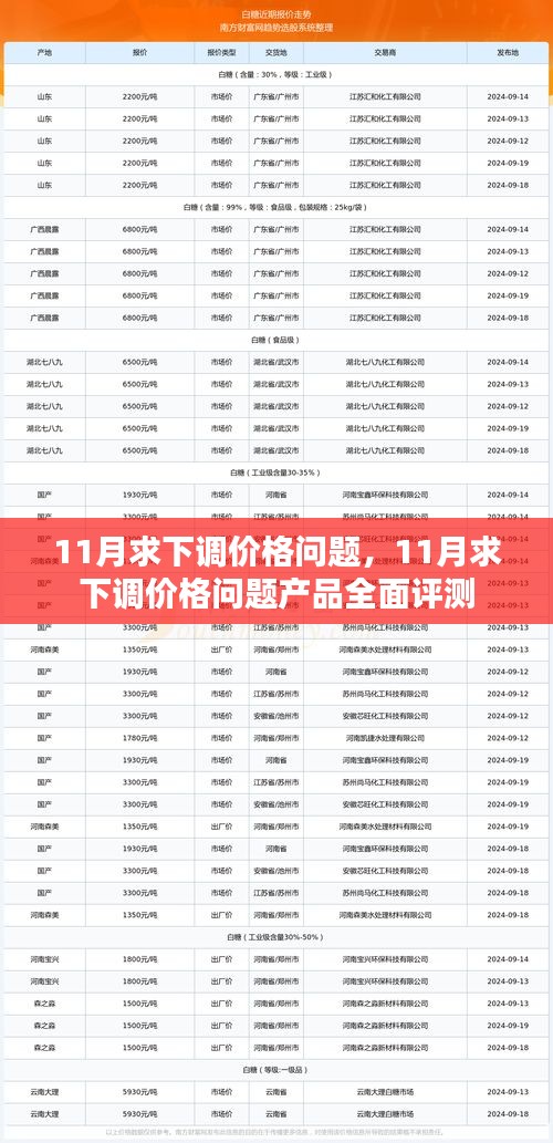 11月求下调价格问题详解，产品全面评测与解析