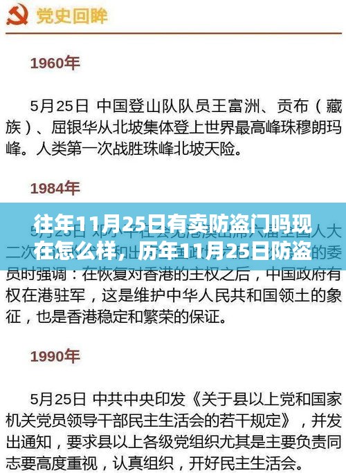 历年11月25日防盗门销售概况及现状分析，销售趋势、当前市场状况探讨