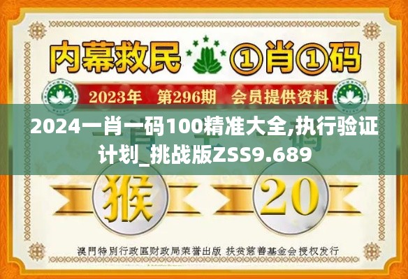 2024一肖一码100精准大全,执行验证计划_挑战版ZSS9.689