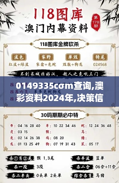 0149335cσm查询,澳彩资料2024年,决策信息解释_影像处理版FWM88.344