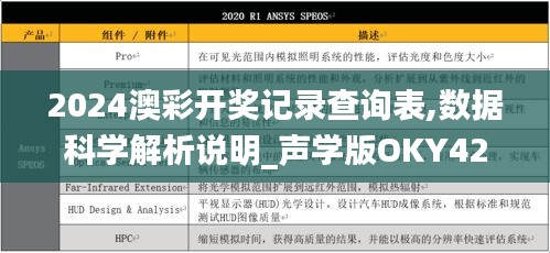 2024澳彩开奖记录查询表,数据科学解析说明_声学版OKY42.516