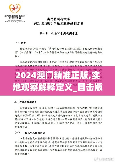 2024澳门精准正版,实地观察解释定义_目击版JFK31.222