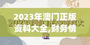 2023年澳门正版资料大全,财务情况_文化传承版RAI18.742