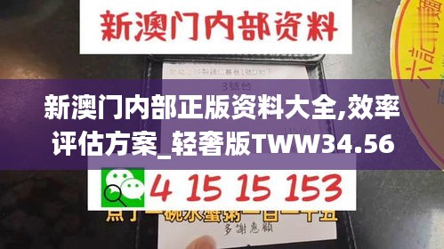 新澳门内部正版资料大全,效率评估方案_轻奢版TWW34.564