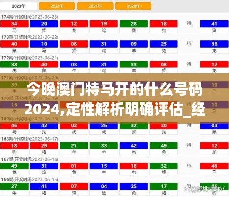 今晚澳门特马开的什么号码2024,定性解析明确评估_经典版RTT61.391