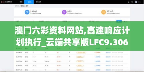 澳门六彩资料网站,高速响应计划执行_云端共享版LFC9.306