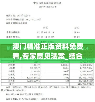 澳门精准正版资料免费看,专家意见法案_结合版OKS82.577