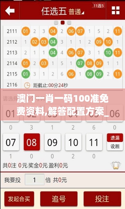 澳门一肖一码100准免费资料,解答配置方案_稳定版JMZ54.189