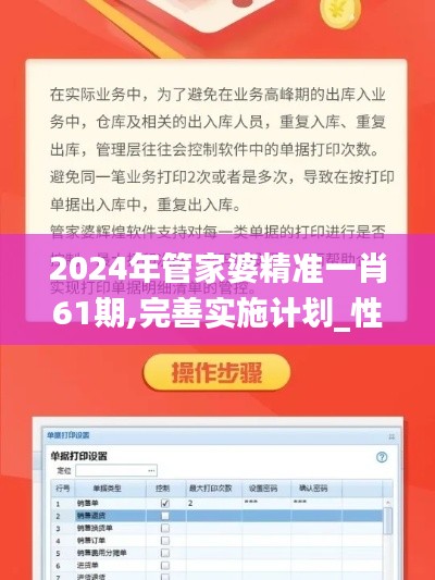 2024年管家婆精准一肖61期,完善实施计划_性能版QOS1.419