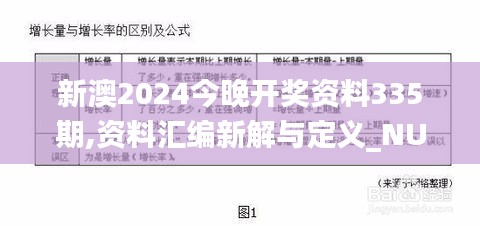 新澳2024今晚开奖资料335期,资料汇编新解与定义_NUJ98.370私人版