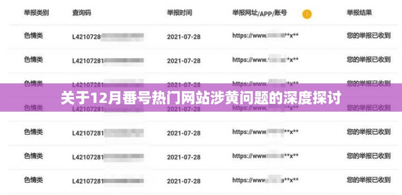 12月热门网站涉黄问题深度剖析