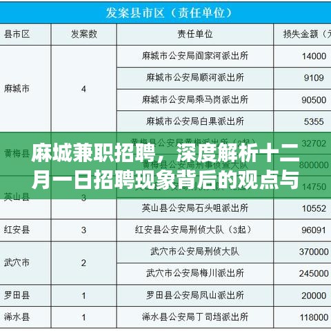 麻城兼职招聘现象深度解析，十二月一日招聘背后的观点与立场探讨