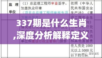 337期是什么生肖,深度分析解释定义_专家版16.995-3