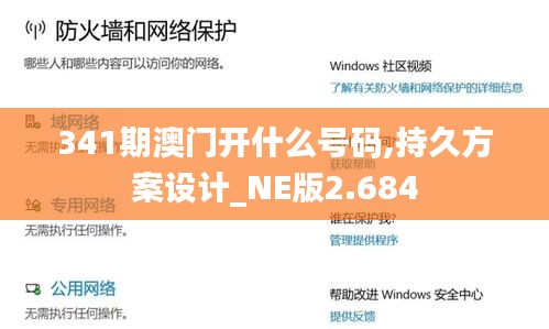 341期澳门开什么号码,持久方案设计_NE版2.684