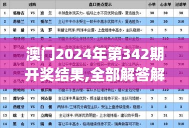 澳门2024年第342期开奖结果,全部解答解释落实_精英款6.384