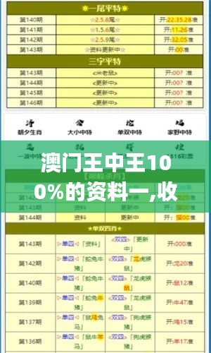 澳门王中王100%的资料一,收益分析说明_XT1.278