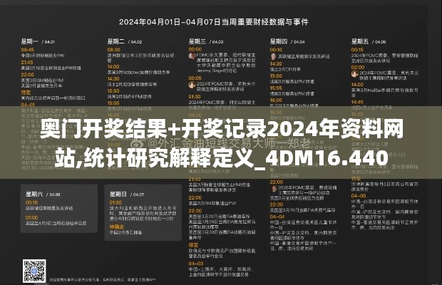 奥门开奖结果+开奖记录2024年资料网站,统计研究解释定义_4DM16.440