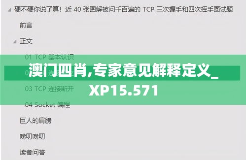 澳门四肖,专家意见解释定义_XP15.571