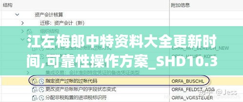 江左梅郎中特资料大全更新时间,可靠性操作方案_SHD10.333