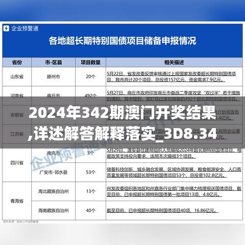 2024年342期澳门开奖结果,详述解答解释落实_3D8.346