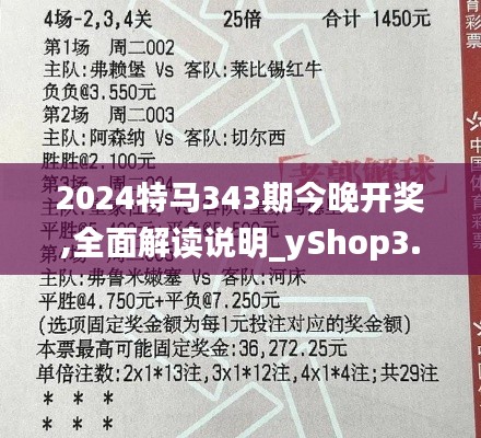 2024特马343期今晚开奖,全面解读说明_yShop3.669