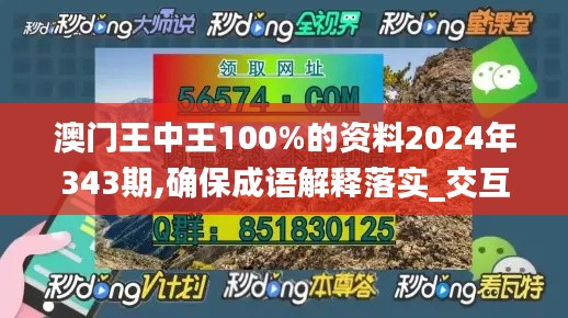 澳门王中王100%的资料2024年343期,确保成语解释落实_交互版19.145