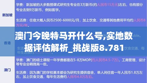 澳门今晚特马开什么号,实地数据评估解析_挑战版8.781