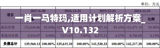 一肖一马特玛,适用计划解析方案_V10.132