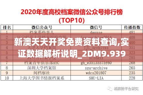 新澳天天开奖免费资料查询,实证数据解析说明_2DM9.939