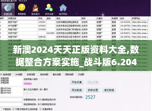 新澳2024天天正版资料大全,数据整合方案实施_战斗版6.204