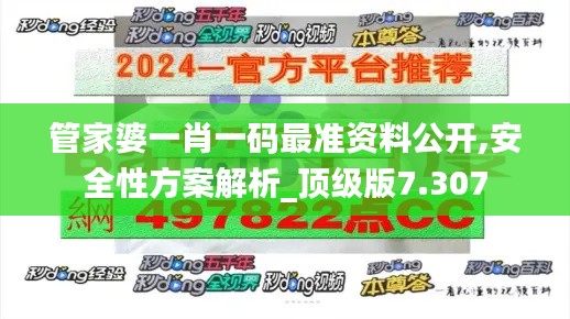 管家婆一肖一码最准资料公开,安全性方案解析_顶级版7.307