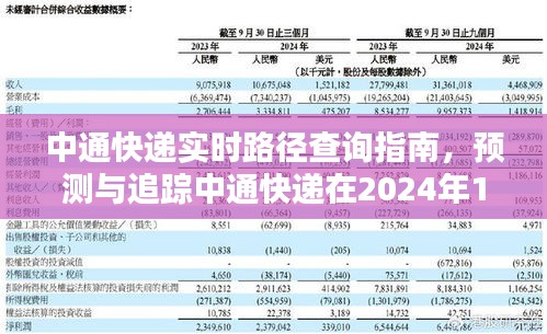 中通快递实时路径查询指南，预测与追踪您的包裹在特定日期的配送路径（以2024年12月9日为例）