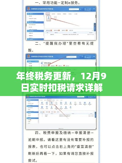 年终税务更新详解，实时扣税请求与操作指南（12月9日版）