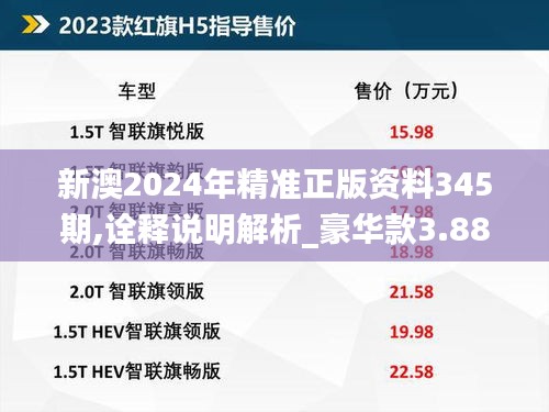 新澳2024年精准正版资料345期,诠释说明解析_豪华款3.883