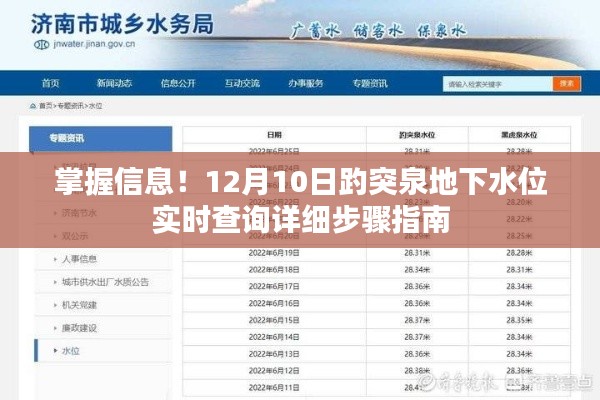 掌握信息！趵突泉地下水位实时查询详细步骤指南（实时更新）