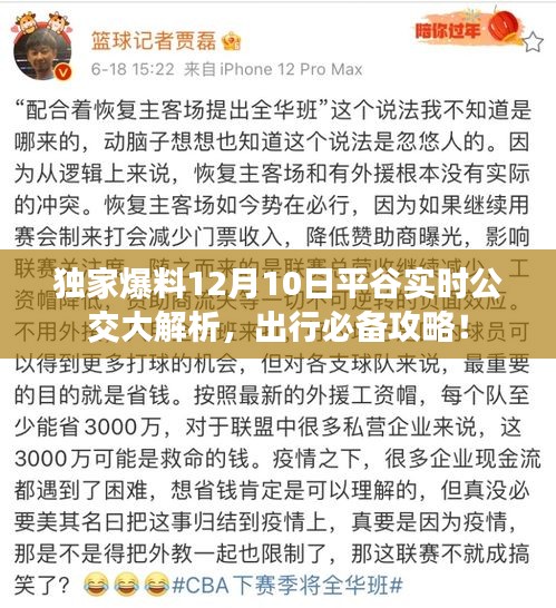 独家爆料，平谷实时公交解析出炉，出行攻略必备！