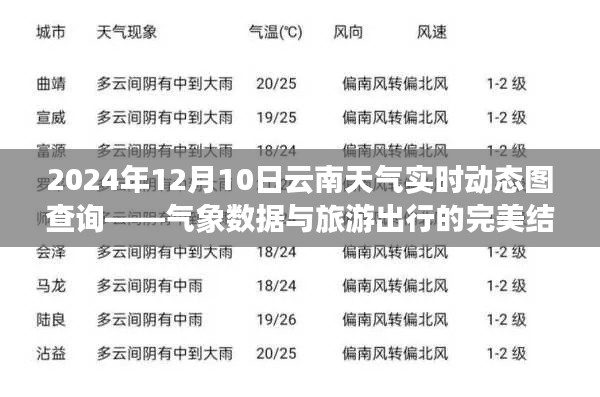 2024年12月10日云南天气动态图，气象数据与旅游出行的无缝对接