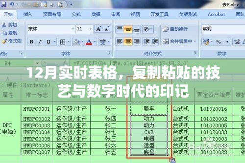 数字时代的技艺，复制粘贴与实时表格的印记（12月版）