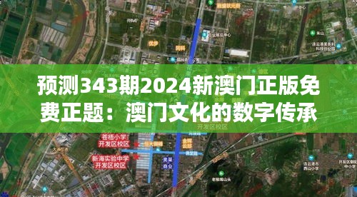 预测343期2024新澳门正版免费正题：澳门文化的数字传承