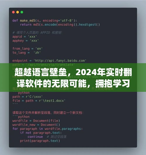 跨越语言界限，2024年实时翻译软件的潜力与拥抱学习变化的自信