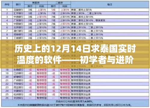 初学者与进阶用户操作指南，历史上的12月14日求泰国实时温度的软件使用教程