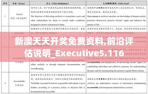 新澳天天开奖免费资料,前沿评估说明_Executive5.116