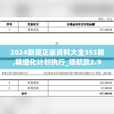 2024新奥正版资料大全353期,精细化计划执行_领航款2.975